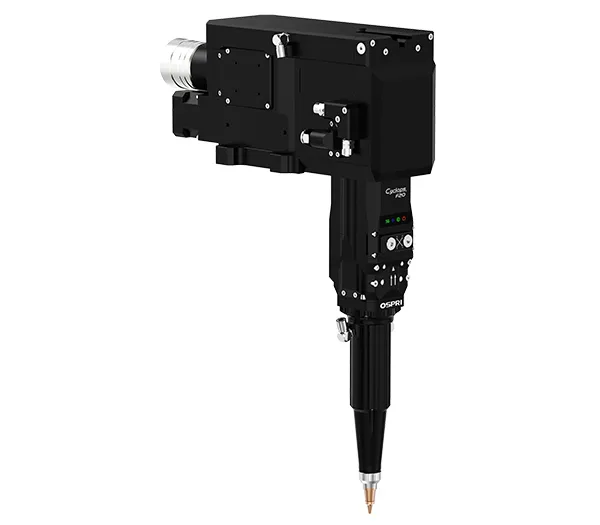 رأس قطع فايبر ليزر بقدرة 20 كيلوواط للحواف المائلة (زاوية قائمة بنظام بندول رقاص، تركيز تلقائي)