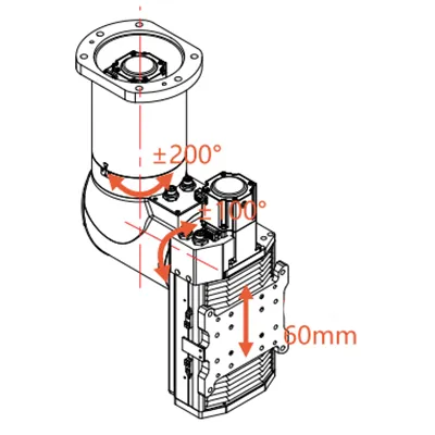 محور دوار لرأس القطع بالفايبر ليزر